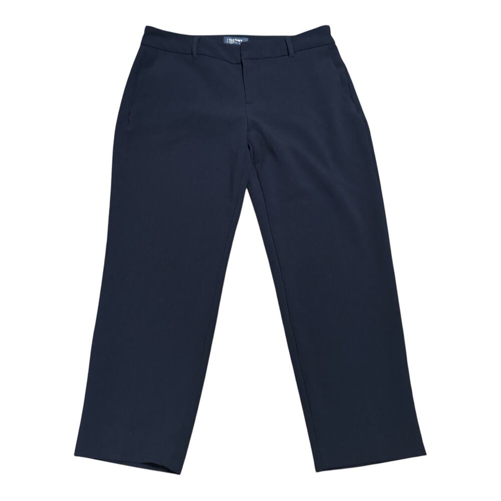 Old Navy Harper Mid-Rise Straight Leg Dress Pants Navy Blue Womens Size 10 Reg